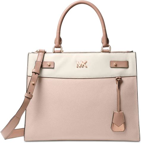 michael kors reagan large satchel soft pink|pink michael kors satchel.